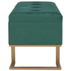 vidaXL Bank mit Staufach 105 cm Grün Samt