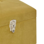vidaXL Bank mit Staufach 105 cm Senfgelb Samt