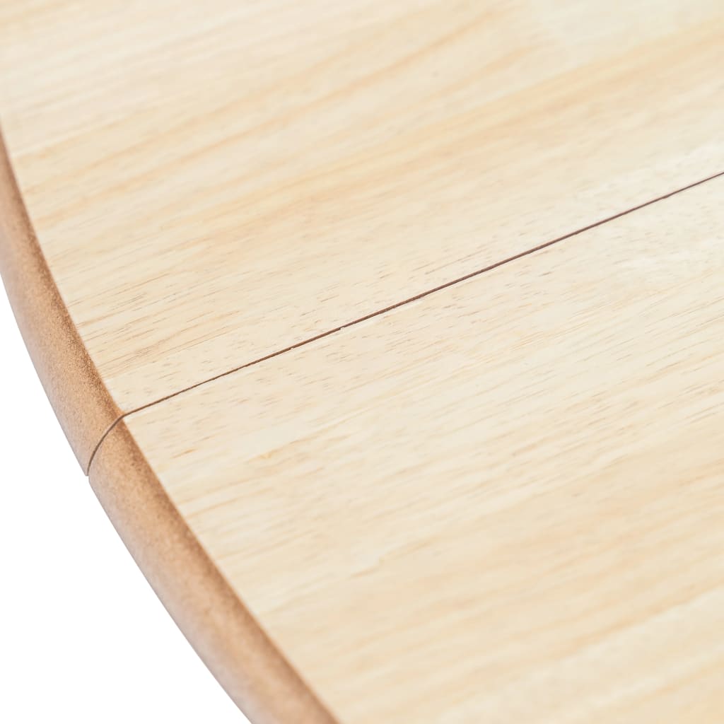 vidaXL Esstisch Weiß und Braun 106 cm Massivholz Gummibaum