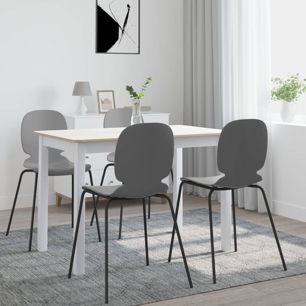 vidaXL Esstisch Weiß und Braun 106 cm Massivholz Gummibaum