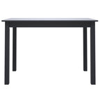 vidaXL Esstisch Schwarz 114x71x75 cm Gummiholz Massiv