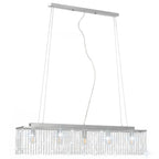 vidaXL Deckenleuchte mit Kristallperlen Silbern 104 cm E14