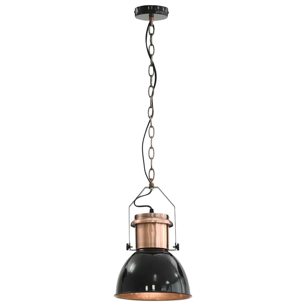 vidaXL Deckenlampe 2 Stk. Schwarz Rund E27