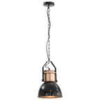 vidaXL Deckenlampe 2 Stk. Schwarz Rund E27