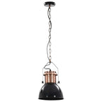vidaXL Deckenlampe 2 Stk. Schwarz Rund E27