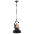 vidaXL Deckenlampe 2 Stk. Schwarz Rund E27