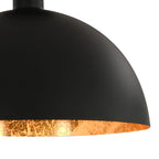 vidaXL Deckenleuchten 2 Stk. Schwarz und Gold Halbkugelförmig E27
