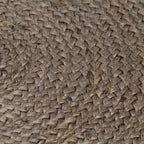vidaXL Teppich Handgefertigt Jute Rund 90 cm Grau