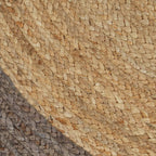 vidaXL Teppich Handgefertigt Jute mit Grauem Rand 90 cm