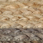 vidaXL Teppich Handgefertigt Jute mit Grauem Rand 90 cm