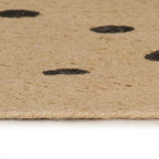 vidaXL Teppich Handgefertigt Jute mit Punktmuster 90 cm