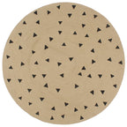 vidaXL Teppich Handgefertigt Jute mit Dreiecksmuster 90 cm