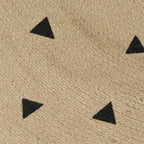 vidaXL Teppich Handgefertigt Jute mit Dreiecksmuster 90 cm