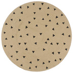 vidaXL Teppich Handgefertigt Jute mit Dreiecksmuster 90 cm