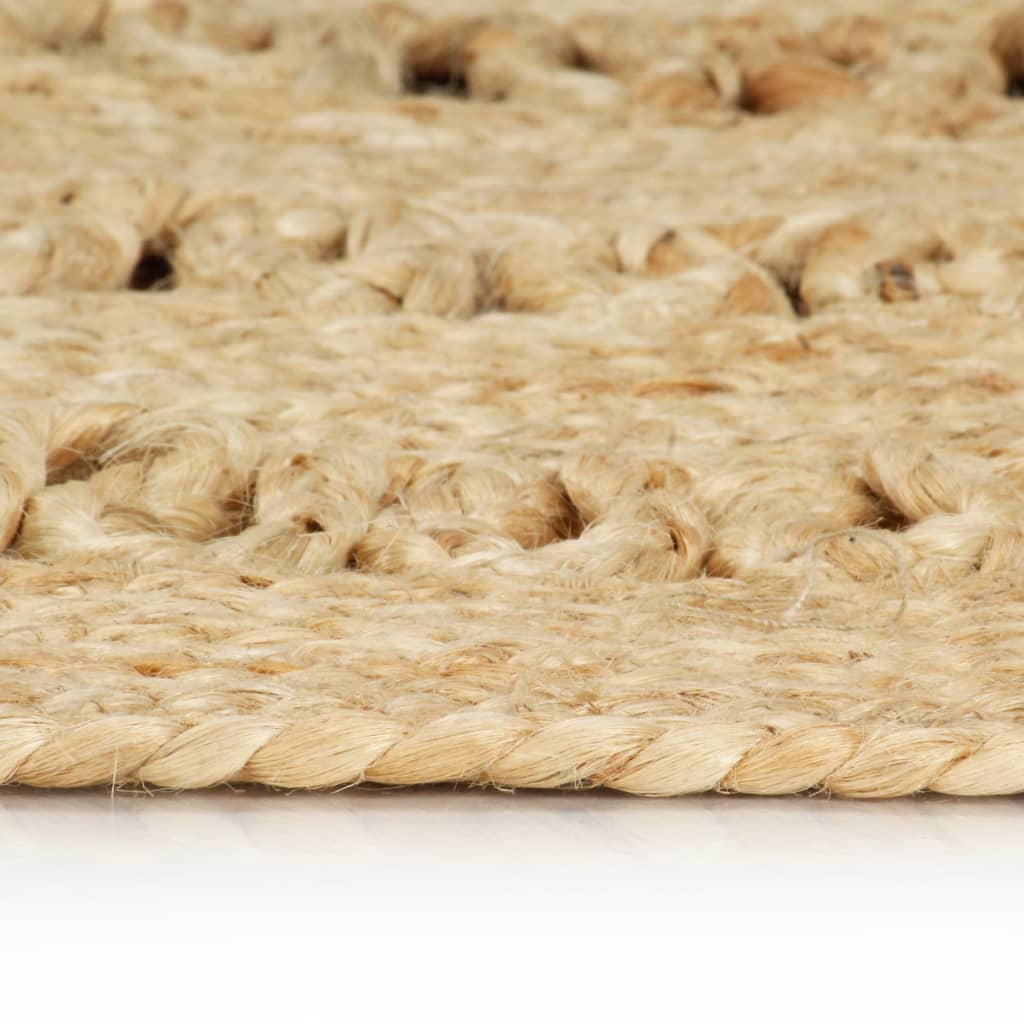 vidaXL Teppich Handgefertigt Jute Geflochten 90 cm