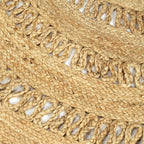 vidaXL Teppich Handgefertigt Geflochten Jute 150 cm