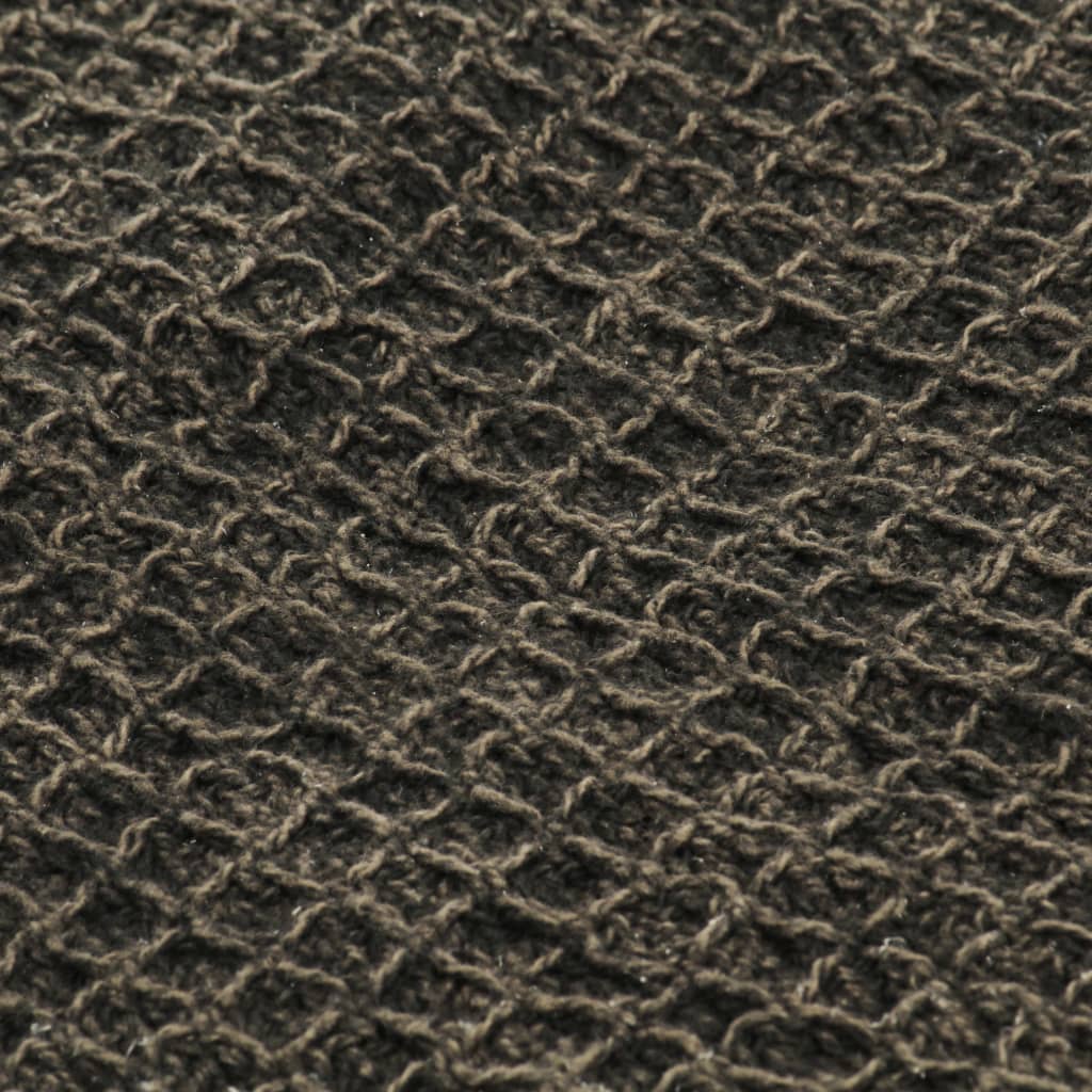 vidaXL Überwurf Baumwolle 125x150 cm Anthrazit/Braun