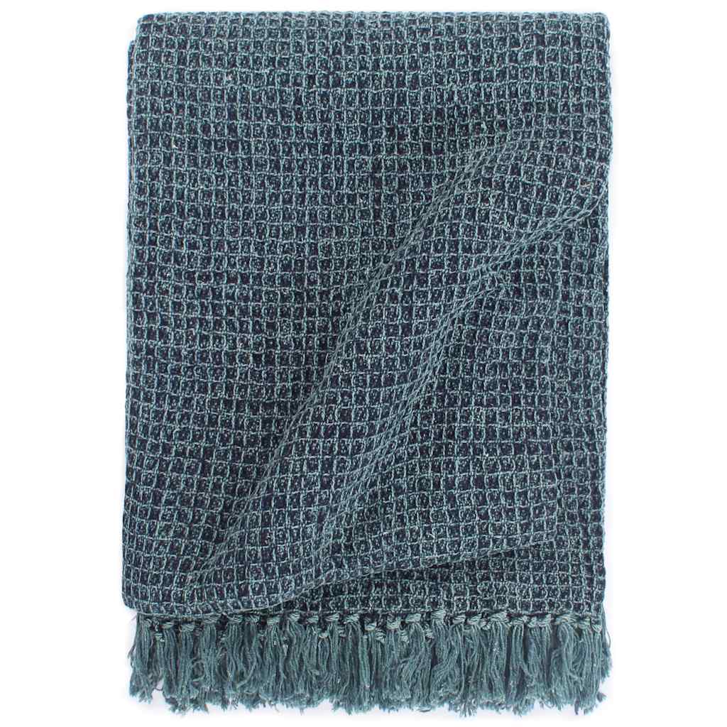 vidaXL Überwurf Baumwolle 125x150 cm Indigoblau