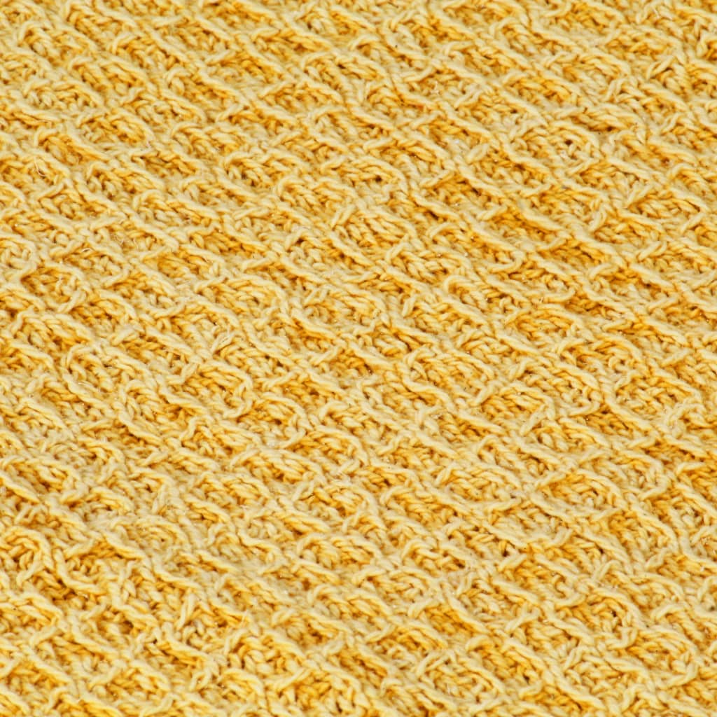 vidaXL Überwurf Baumwolle 160x210 cm Senfgelb