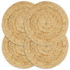 vidaXL Tischsets 4 Stk. Natur 38 cm Rund Jute