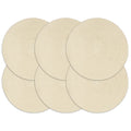 vidaXL Tischsets 6 Stk. Natur 38 cm Rund Baumwolle