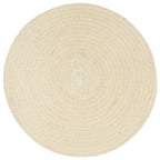vidaXL Tischsets 6 Stk. Natur 38 cm Rund Baumwolle