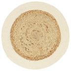 vidaXL Tischsets 4 Stk. Natur 38 cm Rund Jute und Baumwolle