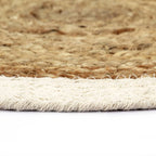 vidaXL Tischsets 4 Stk. Natur 38 cm Rund Jute und Baumwolle