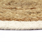 vidaXL Tischsets 6 Stk. Natur 38 cm Rund Jute und Baumwolle