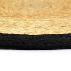 vidaXL Tischsets 4 Stk. Natur und Schwarz 38 cm Jute und Baumwolle