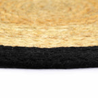 vidaXL Tischsets 6 Stk. Natur und Schwarz 38 cm Jute und Baumwolle