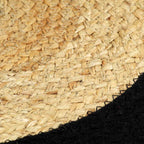 vidaXL Tischsets 6 Stk. Natur und Schwarz 38 cm Jute und Baumwolle