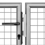 vidaXL Gartentor verzinkter Stahl 400 x 75 cm Silber