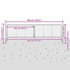 vidaXL Gartentor verzinkter Stahl 400 x 75 cm Silber