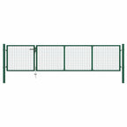 vidaXL Gartentor aus Stahl 350 x 75 cm Grün