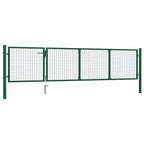 vidaXL Gartentor aus Stahl 350 x 75 cm Grün