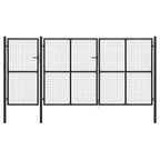 vidaXL Gartentor Stahl 400 x 150 cm Anthrazit