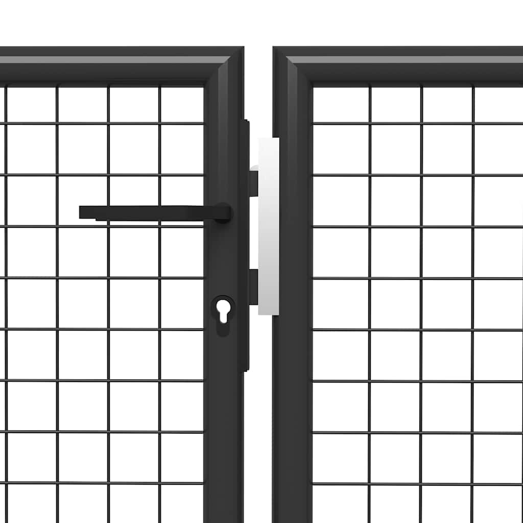 vidaXL Gartentor Stahl 400 x 150 cm Anthrazit