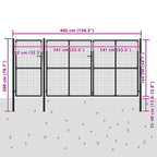 vidaXL Gartentor Stahl 400 x 150 cm Anthrazit