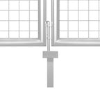 vidaXL Gartentor Stahl 350 x 100 cm Silbern