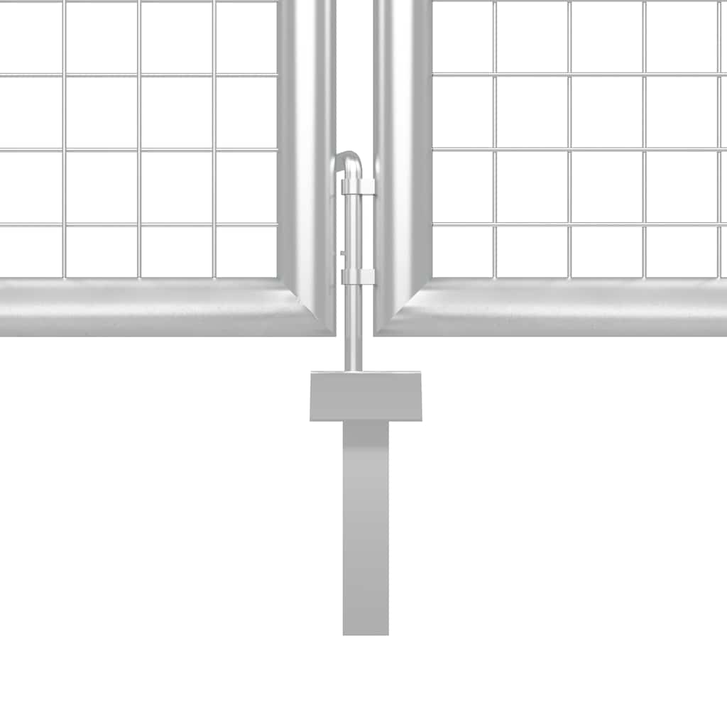 vidaXL Gartentor Stahl 350 x 100 cm Silbern