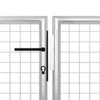vidaXL Gartentor Stahl 350 x 100 cm Silbern