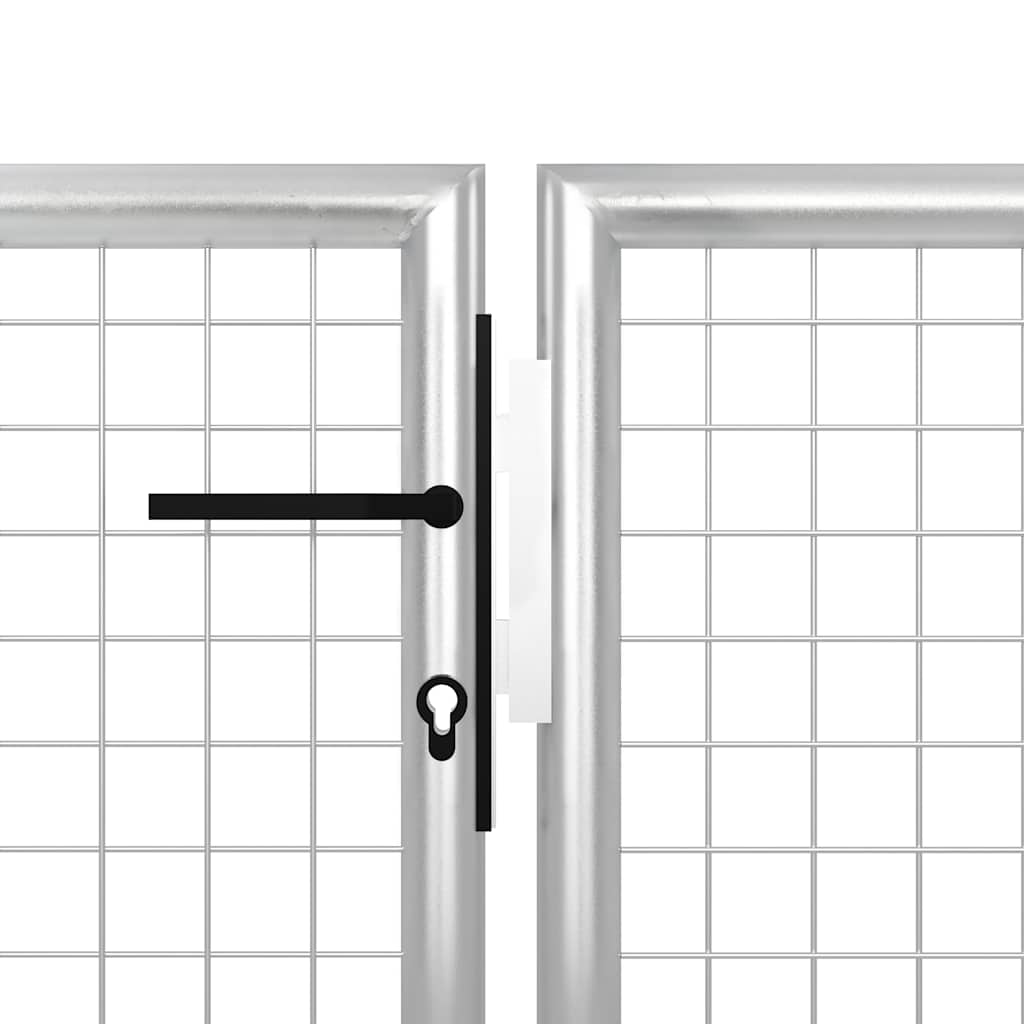 vidaXL Gartentor Stahl 350 x 100 cm Silbern