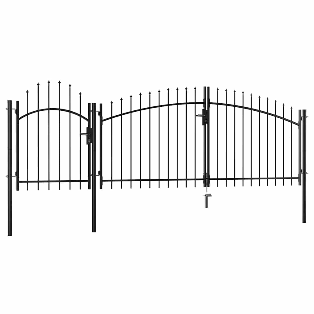 vidaXL Gartentor Woerden Stahl 1x1 m Schwarz