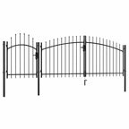 vidaXL Gartentor Woerden Stahl 1x1 m Schwarz