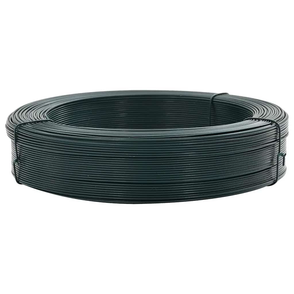 vidaXL Zaun-Bindedraht 250 m 0,9/1,4 mm Stahl Schwarzgrün