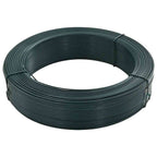 vidaXL Zaun-Bindedraht 250 m 0,9/1,4 mm Stahl Schwarzgrün