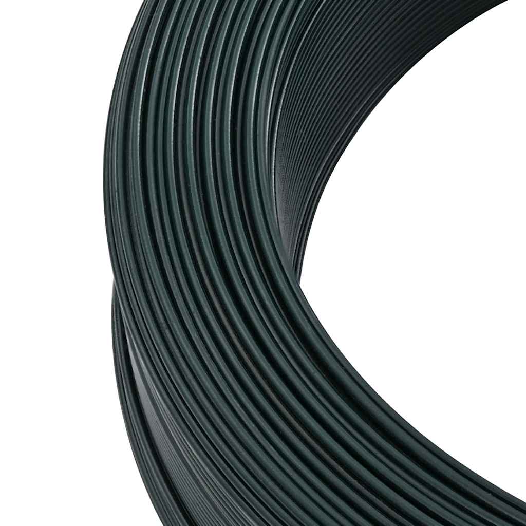 vidaXL Zaun-Bindedraht 250 m 0,9/1,4 mm Stahl Schwarzgrün