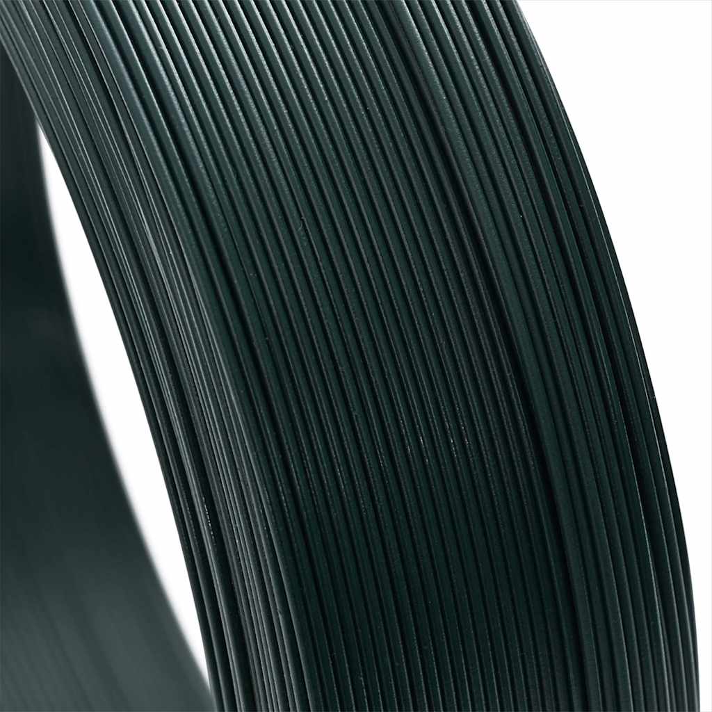 vidaXL Zaun-Bindedraht 250 m 0,9/1,4 mm Stahl Schwarzgrün