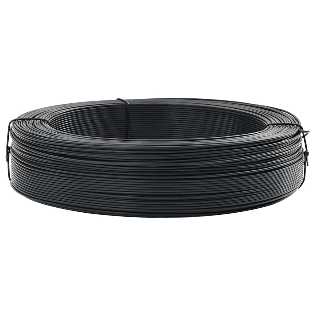 vidaXL Zaun-Bindedraht 250 m 0,9/1,4 mm Stahl Anthrazit